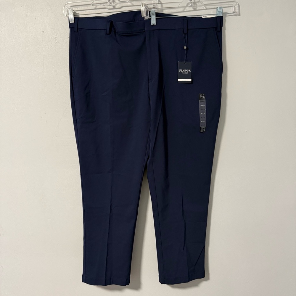 Jos A Bank Traveler Chino Active Pant Tailored Fit Navy‎ Mens 44x30
